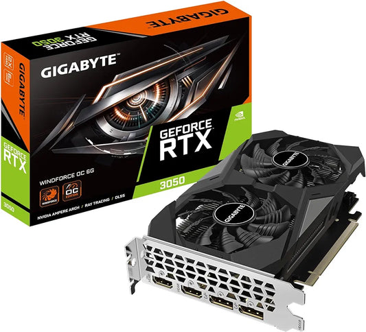 GIGABYTE Tarjeta gráfica GeForce RTX 3050 WINDFORCE OC 6G